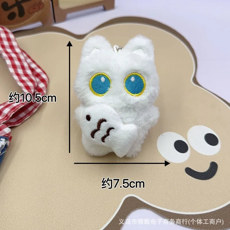 Accesorios para Llaveros de Coche, Adorable Peluche de Gato Negro, Juguete de Peluche, Colgante para Bolso, Amuletos para Mujeres, Parejas, Regalo Kawaii