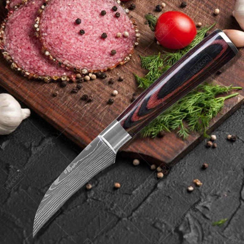 Cuchillos de cocina profesionales, cuchillo de acero inoxidable, pelado de frutas, cuchillo de carnicero, cuchillo para deshuesar, cuchillos de cocina para pelar