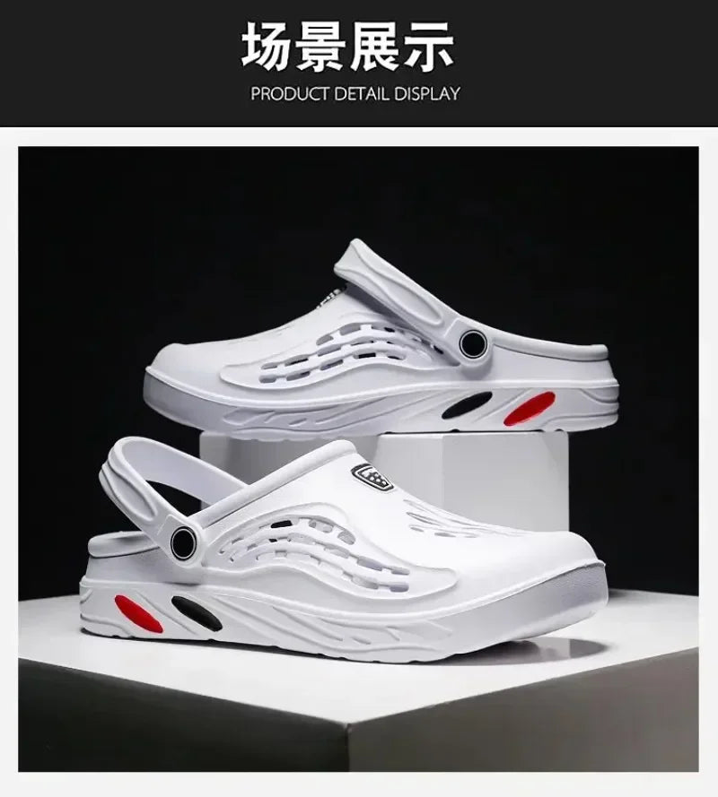 Sandalias al aire libre para hombres y mujeres Zuecos de verano Zapatillas EVA Tallas grandes 47 48 49 Zapatos de jardín para hombres Sandalias de playa Zuecos transpirables