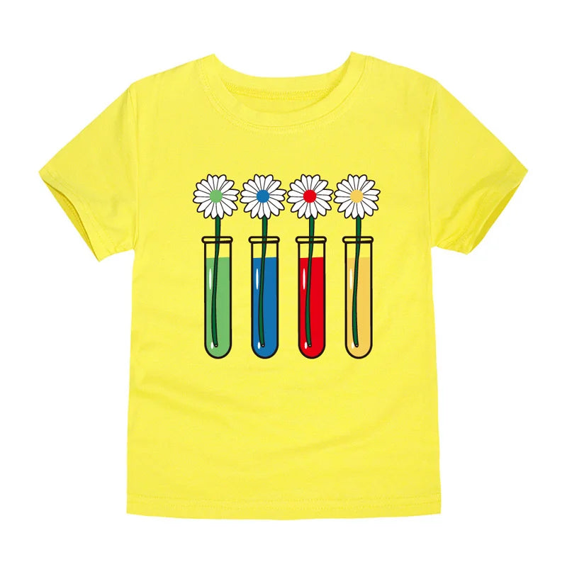 Camisetas con dibujos de arcoíris para niñas, ropa 2024 de algodón para verano, 2 a 3, 4, 5, 6, 7, 8, 9, 10, 11, 12, 13, 14 años, 100%