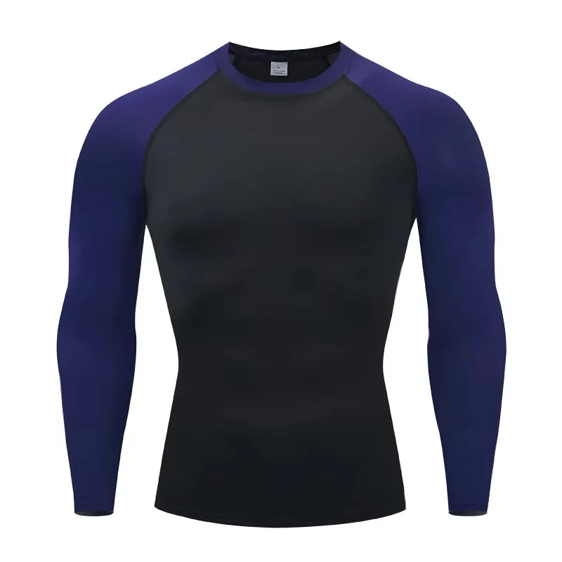 Camisa de compresión de manga larga para hombre de secado rápido |   Top deportivo para culturismo, fitness, gimnasio, entrenamiento