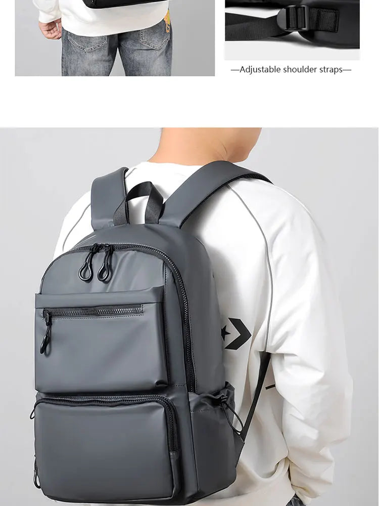 Mochila para ordenador de 14 pulgadas, mochila sencilla y duradera de gran capacidad para hombre, mochila de viaje ligera para hombre, mochila escolar para estudiantes