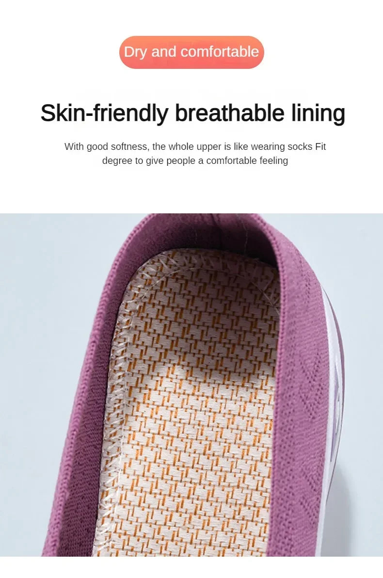 Zapatos de mujer 2025, zapatillas informales de verano, suela gruesa de malla transpirable, asequible, envío gratis