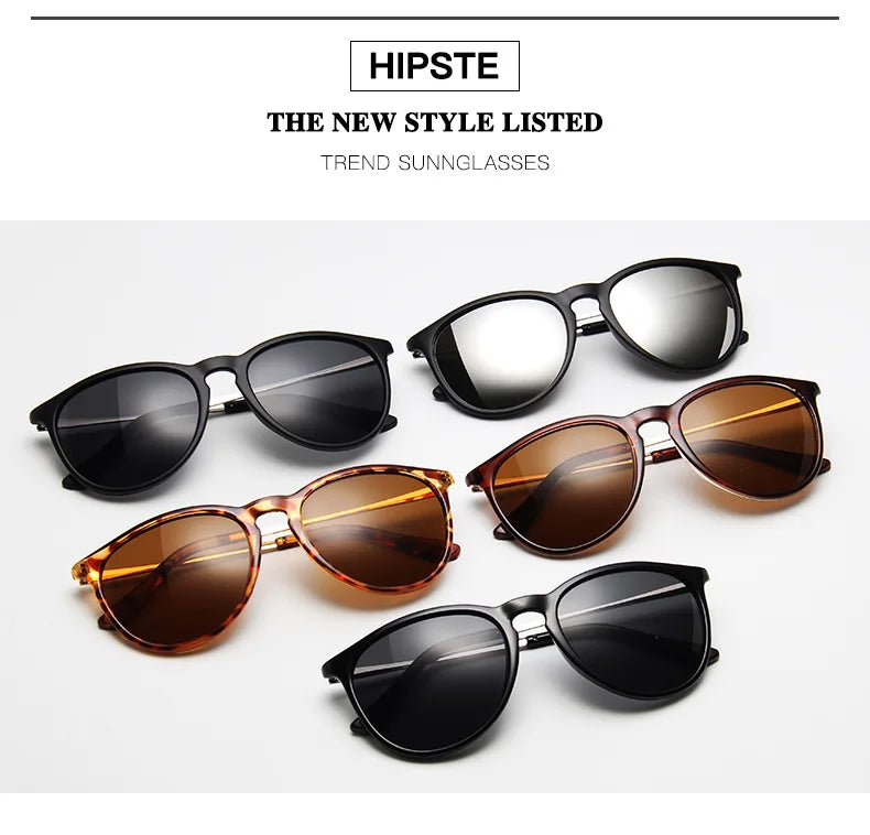 Gafas de sol clásicas con montura metálica populares, gafas de sol redondas para hombres y mujeres, gafas de sol con película reflectante para hombres y mujeres ﻿