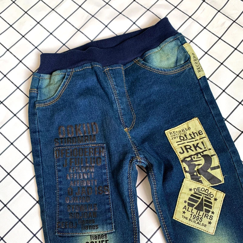 IENENS, pantalones vaqueros ajustados para niños y niñas, pantalones con cintura elástica, ropa vaquera para niños de 4 a 13 años, pantalones deportivos
