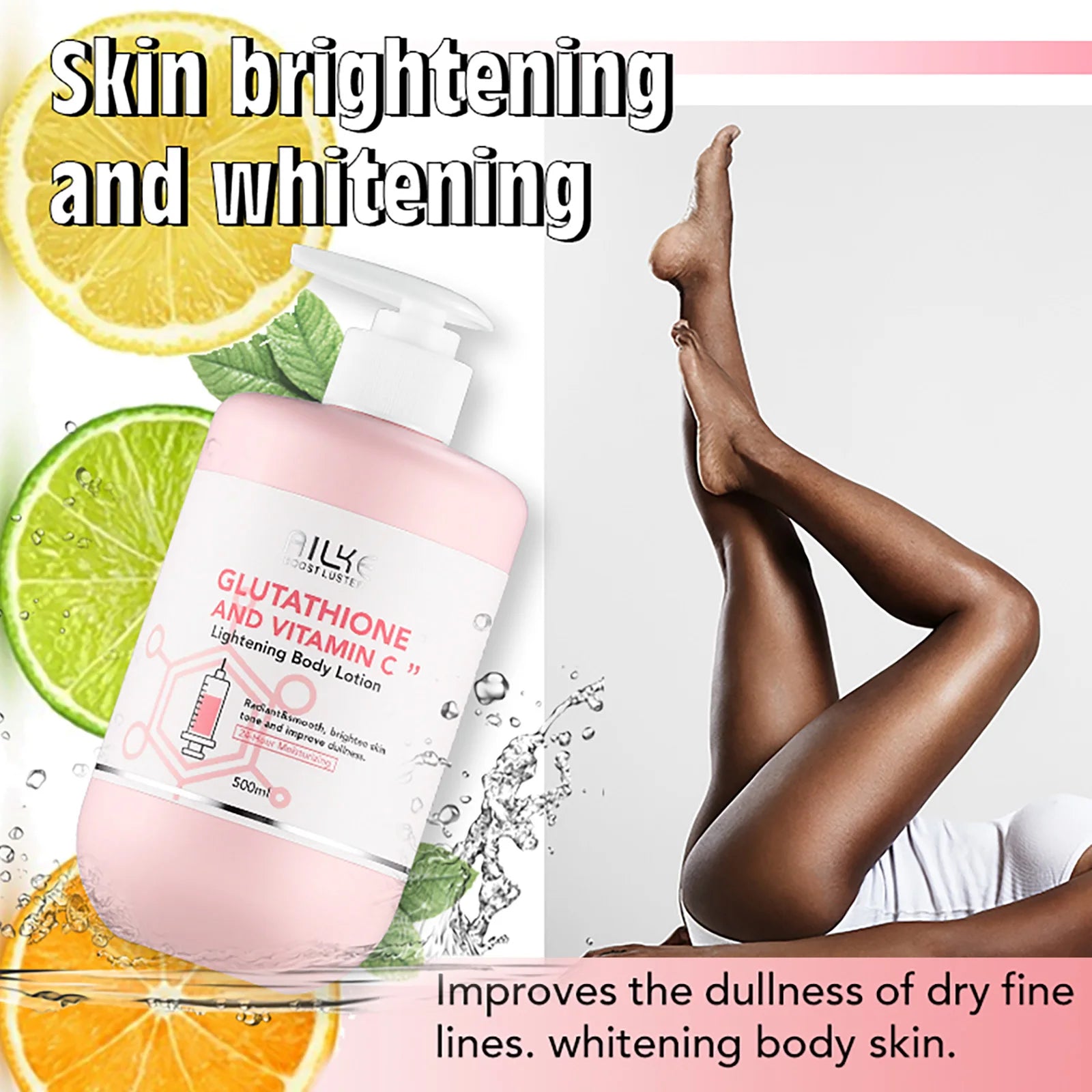 AILKE blanqueamiento eliminar manchas negras loción para el cuidado de la piel Facial crema hidratante glutatión corporal vitamina C piel negra cara nuevo conjunto