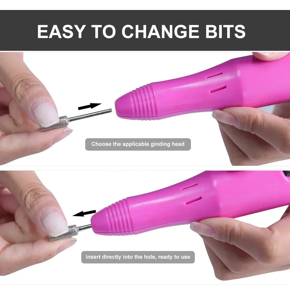 20000rpm, máquina de taladro de uñas profesional, lima de uñas eléctrica para manicura, uñas y manicura