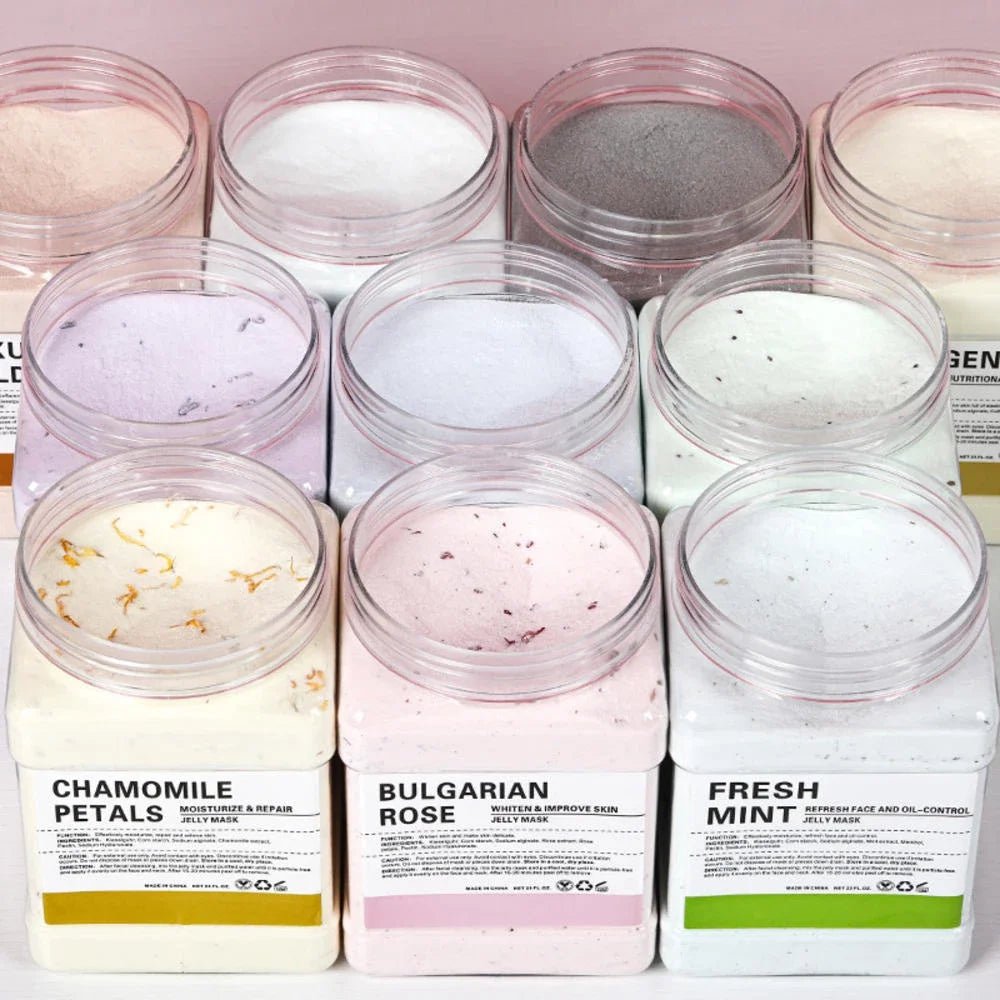 6 uds máscara de gelatina en polvo al por mayor 650G máscaras profesionales uso en salón de belleza productos para el cuidado de la piel Facial