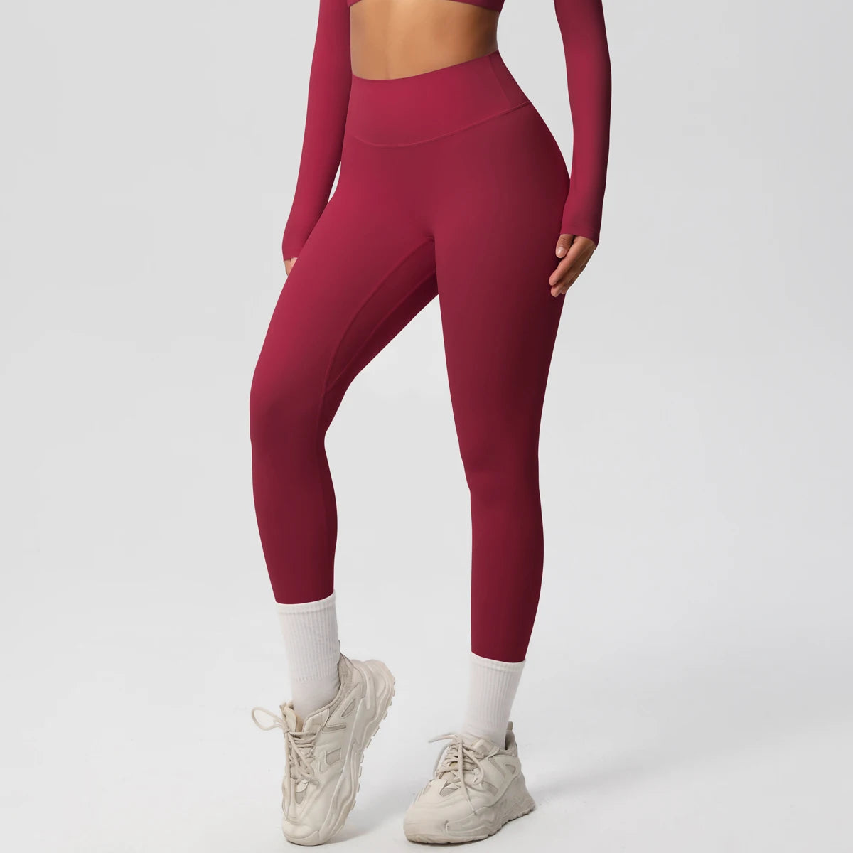 Mallas de Yoga de cintura alta para mujer, mallas con sensación desnuda, Fitness, correr, pantalones de Yoga, mallas ajustadas de gimnasio energético, mallas de entrenamiento informales