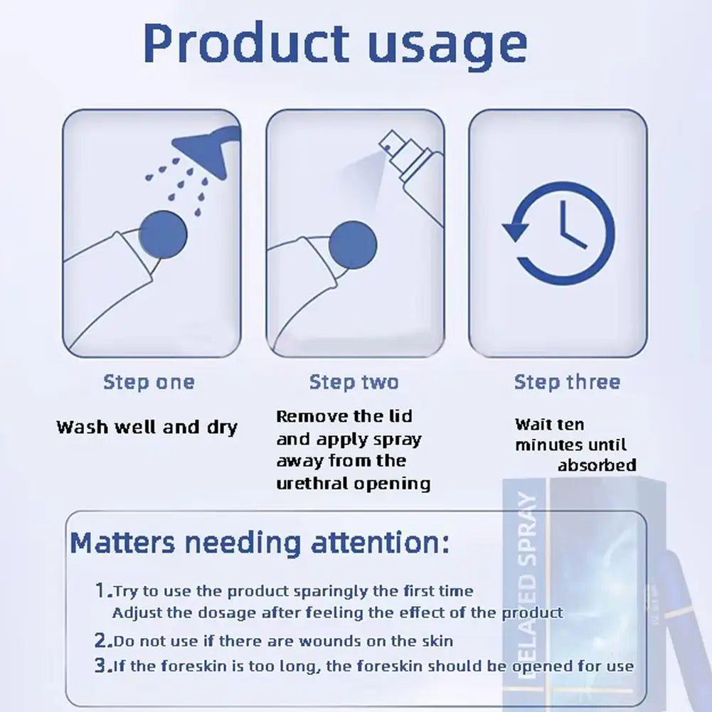 Spray duradero a base de plantas para hombres: spray retardante natural de 15 ml, soporte suave y duradero para momentos íntimos, spray de PE