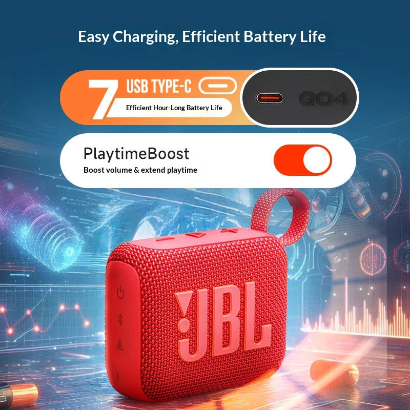 JBL GO4 Gold Brick, Altavoz Inalámbrico Bluetooth de Cuarta Generación con Bajos Potentes, Diseño Impermeable, Portátil y Compacto