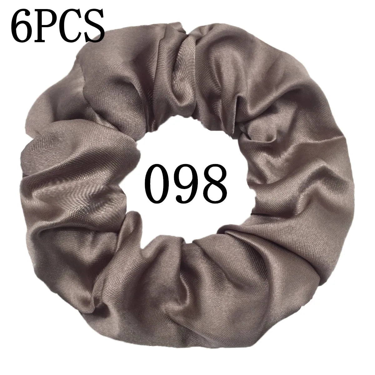 6 unids/lote, bandas para el pelo, lazos, cuerdas, soporte para cola de caballo para mujeres o niñas, accesorios, tocados de satén, Color sólido 100