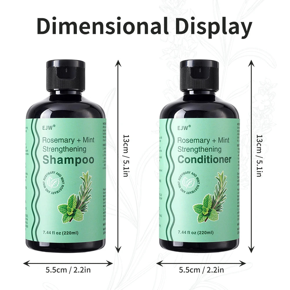 Champú de Romero, Acondicionador, Mascarilla Capilar y Aceite para Cabello Fino, Nutre las Raíces del Cabello y Fortalece el Cabello Fino
