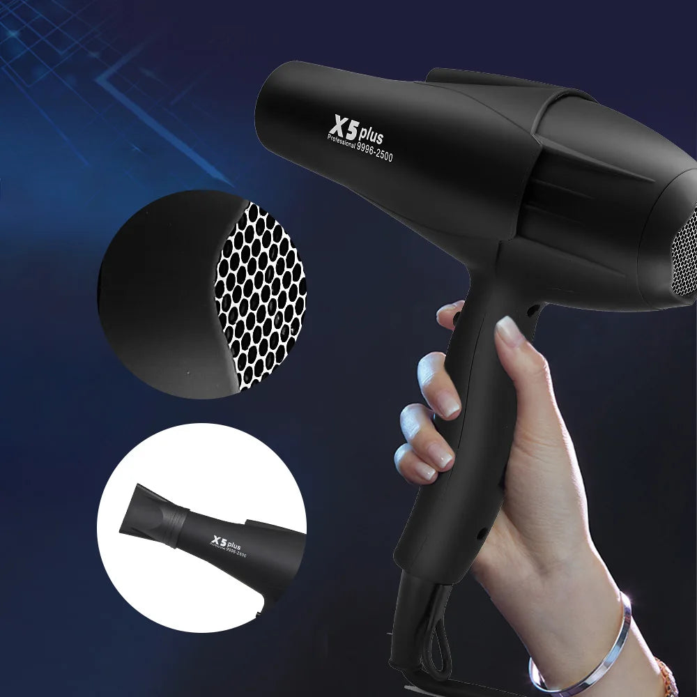 Secador de Pelo RESUXI X5 de 2500W de Alta Potencia, Secador de Pelo Iónico Eléctrico para Uso en Salón y en Casa, Secado Rápido, Secador de Pelo para Mujer