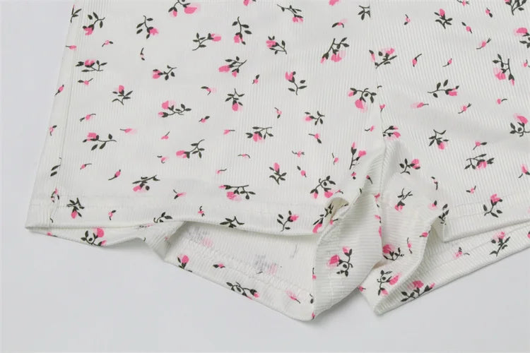 Ahagaga-chándal estampado Sexy para mujer, ropa de dormir Regular informal con cuello redondo, conjuntos de traje ajustados de 2 piezas (altops + pantalones cortos)