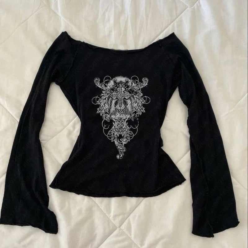 Camisetas básicas Vintage con estampado estético Y2k, ropa para mujer, Top gráfico Retro, camiseta informal de manga corta para mujer, estilo Millennium