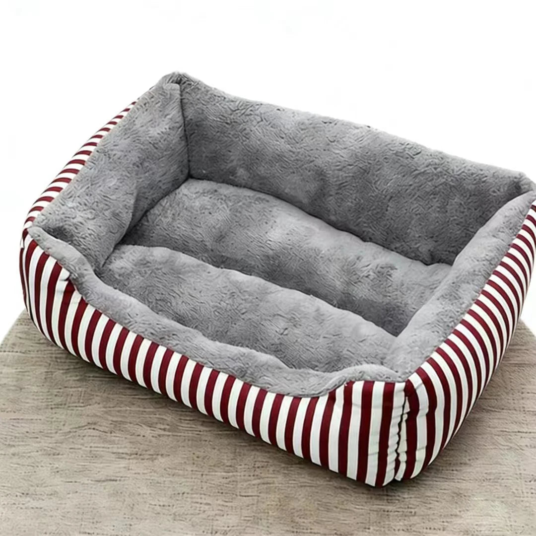 Cama Rectangular de Felpa Suave para Perros, Sofá Cálido Antideslizante para Gatos y Perros Pequeños, Cojín de Corduroy