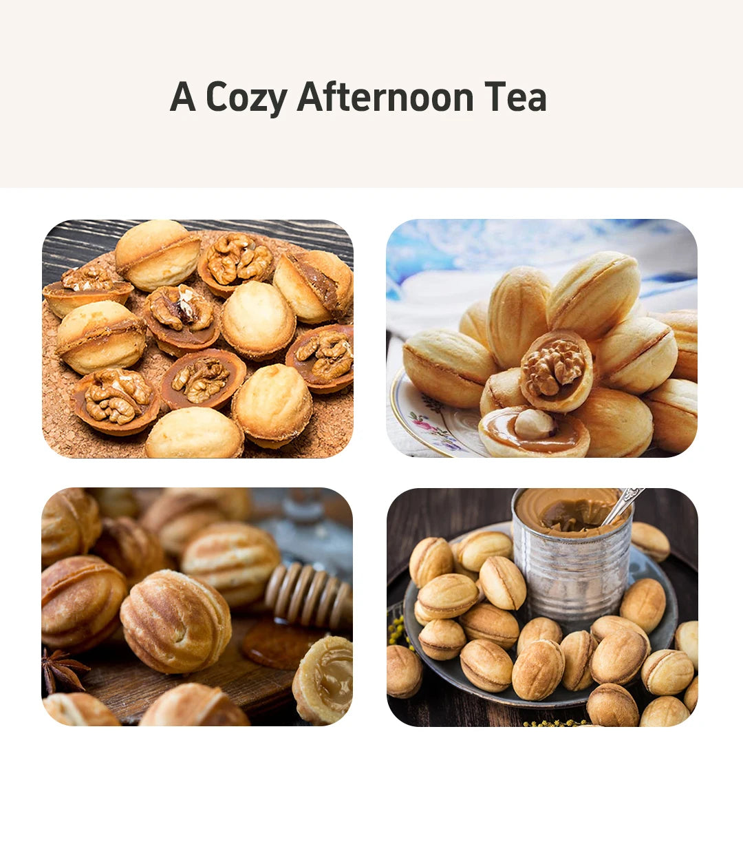 Máquina eléctrica para hacer gofres y pasteles de nueces con nueces, 12 agujeros, cocina, fabricación de galletas para hornear, gofres de nueces de negocios
