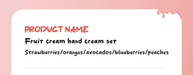 5 unids/set SADOER helado de frutas crema de manos hidratante nutritivo brillo cremas de manos hidratantes productos para el cuidado de la piel