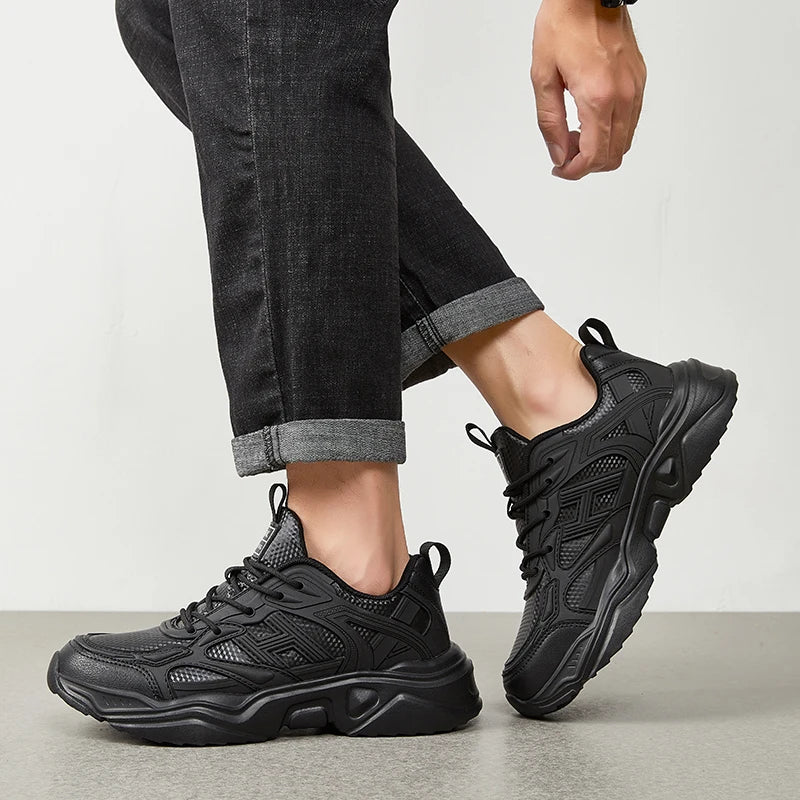 Zapatos de Chef de Hotel para las cuatro estaciones, transpirables, ligeros, antideslizantes, impermeables, a prueba de aceite, zapatos de trabajo de cocina, calzado deportivo informal para exteriores para hombre