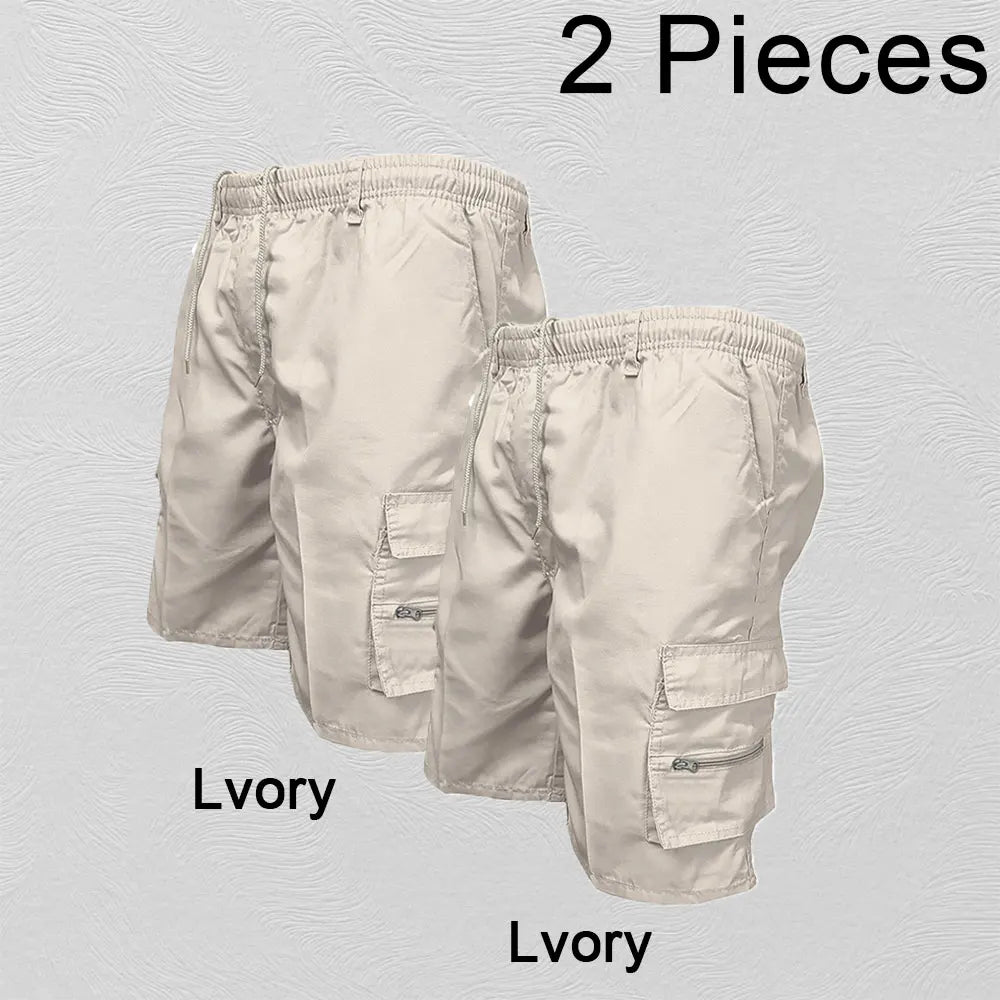 Pantalones cortos Cargo a la moda para hombre, pantalones tácticos para hombre, pantalones deportivos informales con bolsillos grandes, pantalones con paneles Cargo de talla grande para hombre