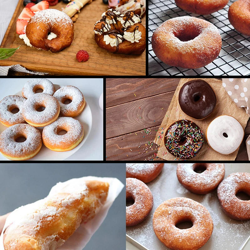 Mini máquina para hacer rosquillas, superficie antiadherente para niños, desayuno, aperitivos, postres, hace 7 donuts, electrodomésticos de Color blanco