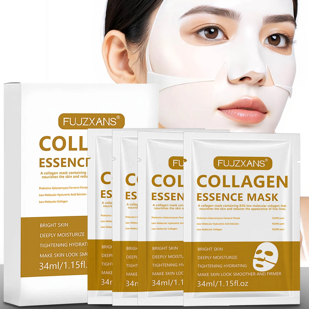 Mascarilla facial de colágeno para arrugas durante la noche, para el cuidado de la piel antienvejecimiento, hace que la apariencia de la piel, mascarilla hidratante más suave y más firme para mujeres