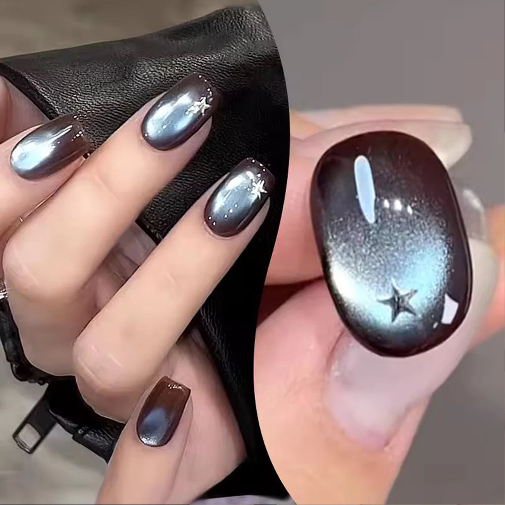 1-12 Uds. Esmalte de Uñas en Gel Magnético Ojo de Gato Marrón con Luz Azul, Larga Duración, Novedad 2026, Suministros para Uñas, Arte de Uñas, Venta Caliente