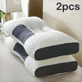 Almohadas de masaje para el cuello, soporte ortopédico ergonómico ajustable para contorno, núcleo de almohada de alta calidad, comodidad para dormir para todas las estaciones, 2 uds.