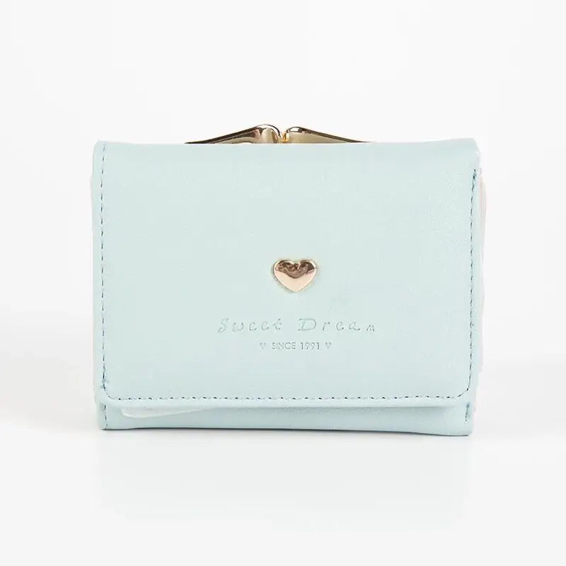 2024 nuevo monedero femenino corto versión coreana de estudiantes fresco plegable Mini billetera de Metal lindo bolso de animales