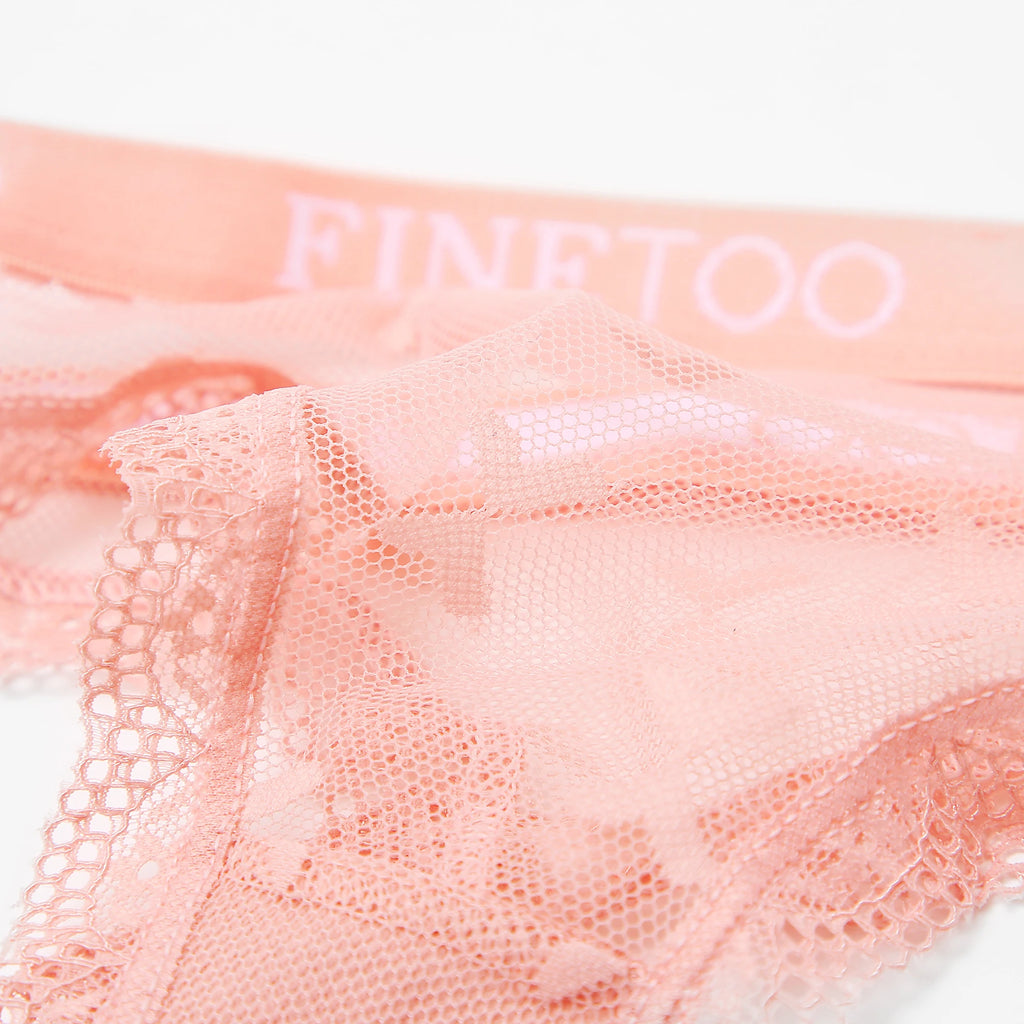 3 uds FINETOO Tanga para mujer bragas de encaje Tanga Sexy para mujer ropa interior de cintura baja comodidad sólida calzoncillos femeninos lencería S-XL