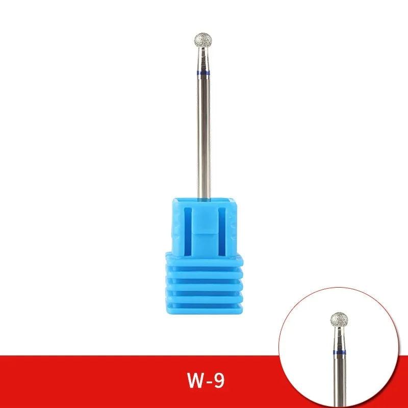 Brocas de cerámica para uñas de diamante, fresa para manicura, limas rotativas para cutículas izquierda y derecha, herramientas de accesorios para uñas DIY