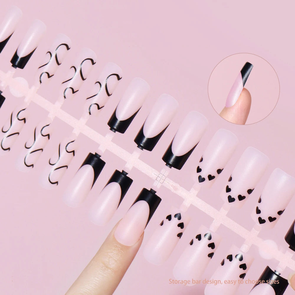 120 Uds. De uñas postizas francesas cuadradas medianas, colores Base marrón y rosa, puntas de uñas de Gel falsas mate aptas para mujeres y niñas, uñas postizas acrílicas