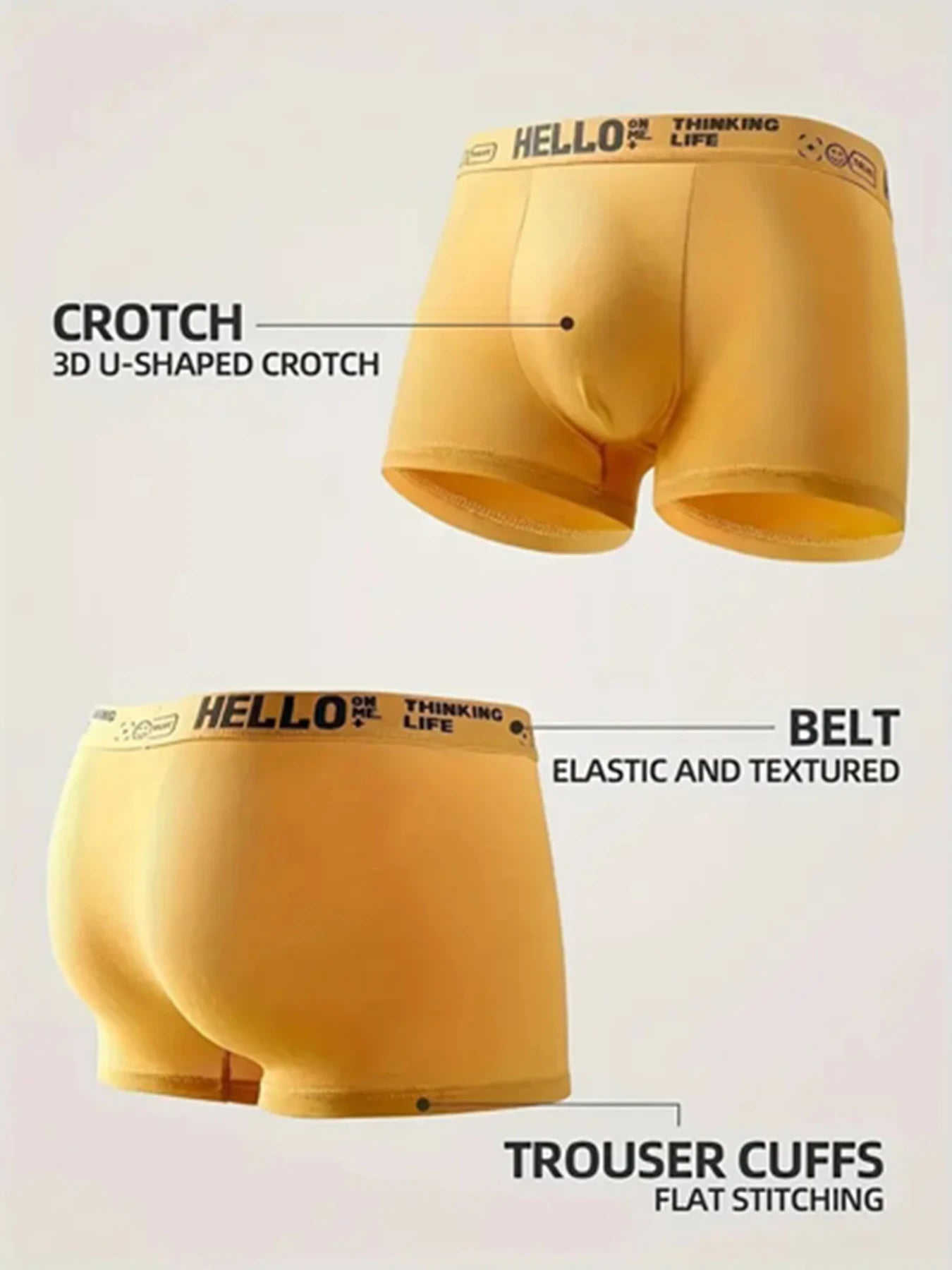 10 piezas de ropa interior para hombre, calzoncillos elásticos de secado rápido, ropa interior deportiva informal para niño, bragas modernas de alta elasticidad