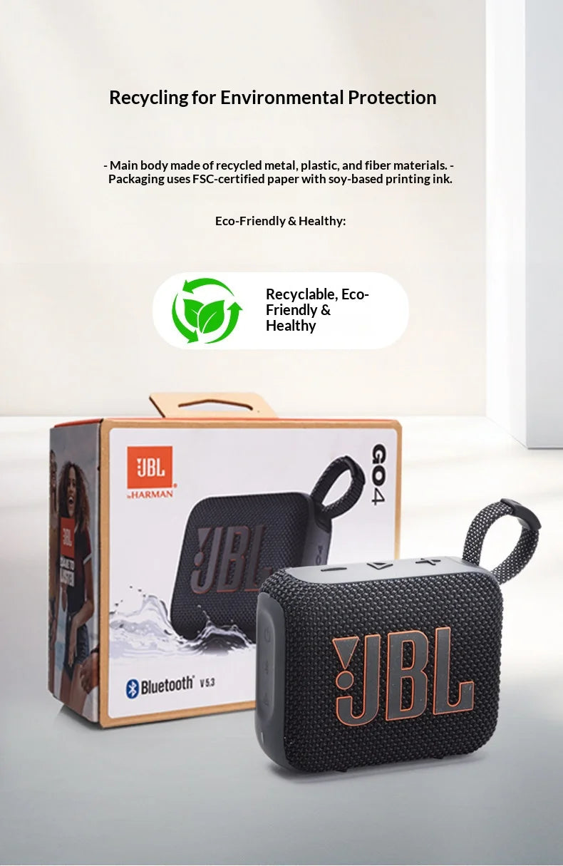 Altavoces de escritorio JBL Go 4 de lujo y elegantes, apariencia exquisita, sistema de sonido de calidad para el hogar y la oficina, para el uso diario.