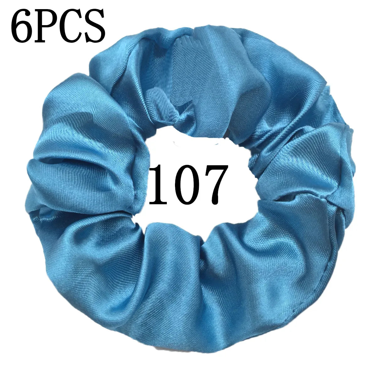 6 unids/lote, bandas para el pelo, lazos, cuerdas, soporte para cola de caballo para mujeres o niñas, accesorios, tocados de satén, Color sólido 100