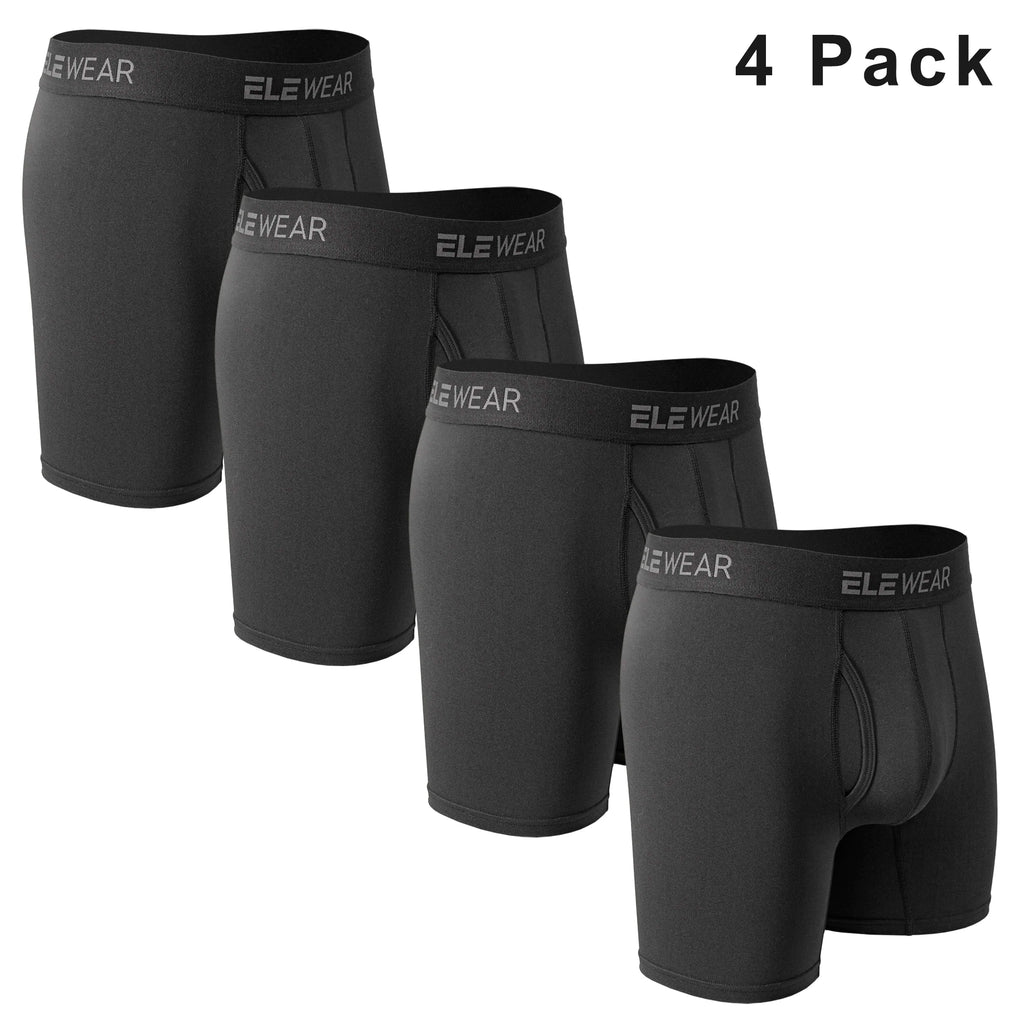 Paquete de 4 ropa interior para hombre con apertura, Boxershorts transpirables para hombre, calzoncillos de talla grande, Boxers de moda