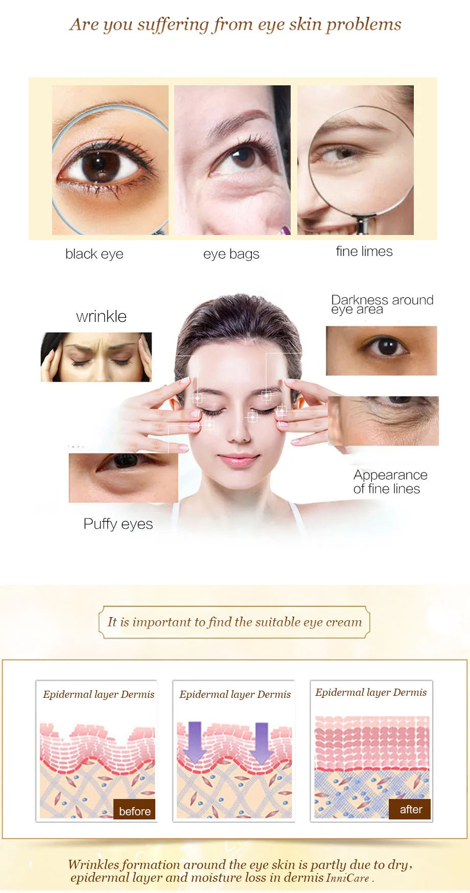 100 Uds = 50 pares de mascarilla de colágeno dorado para el cuidado de la piel antienvejecimiento anti ojeras eliminar la hinchazón parches hidratantes para los ojos cuidado de la piel