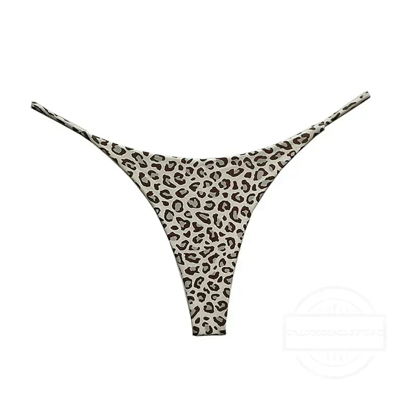 Bragas de algodón con estampado de leopardo para mujer, bragas sexis, Tanga de cintura baja, Bikini con espalda en T, ropa interior sin costuras, lencería femenina, talla S-XXL