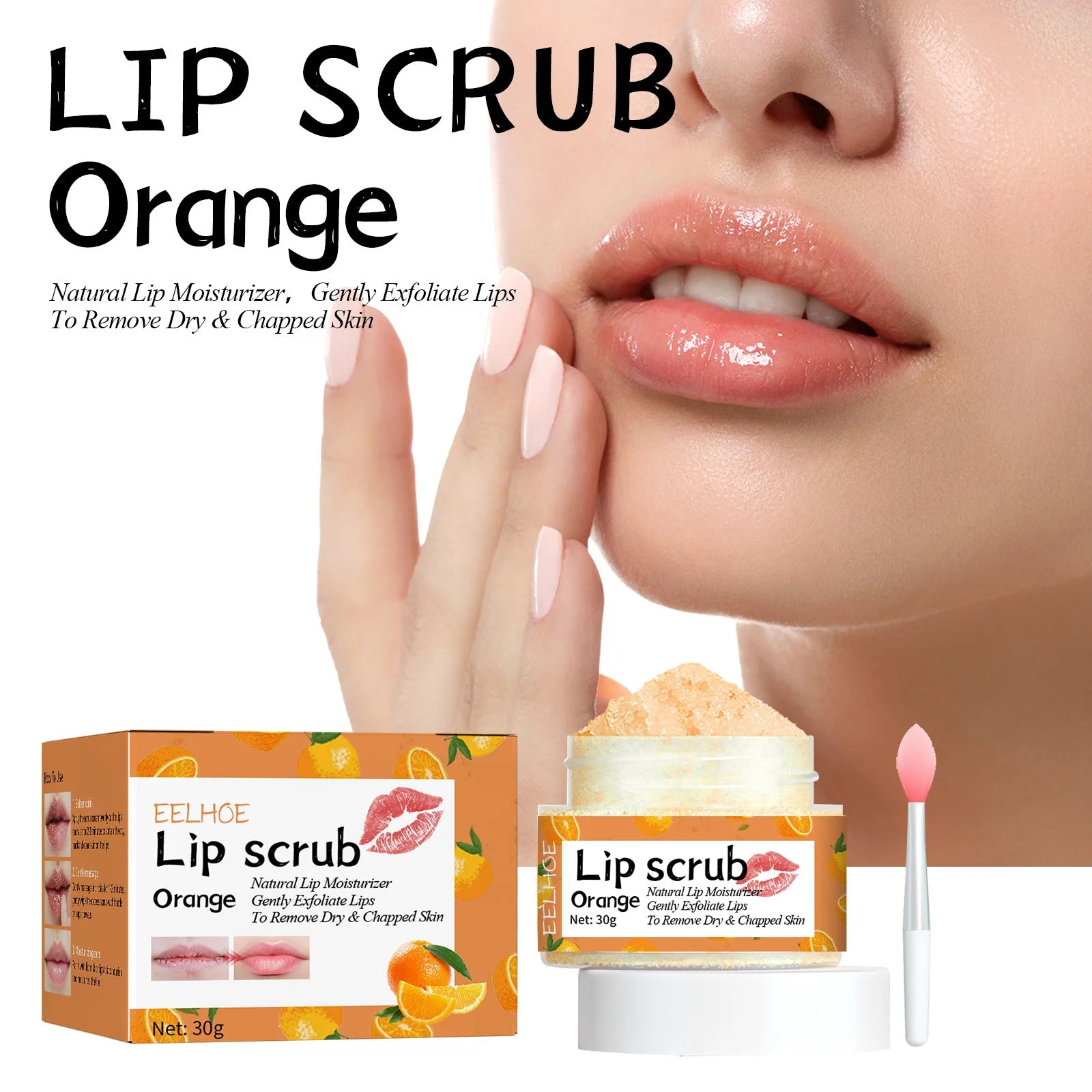 EELHOE exfoliante de labios rosa, eliminación de piel muerta, aclaramiento de líneas de labios, maquillaje hidratante antisequedad, productos para el cuidado de los labios