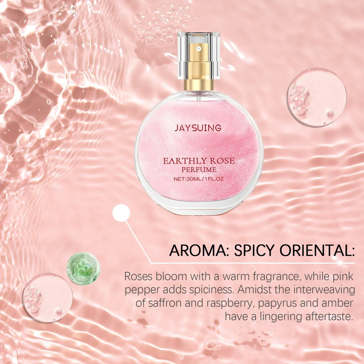 Perfume de larga duración para mujer, fragancias florales rosas, aerosoles corporales, hidratante, aroma fresco, desodorante para la piel, Perfumes de feromonas