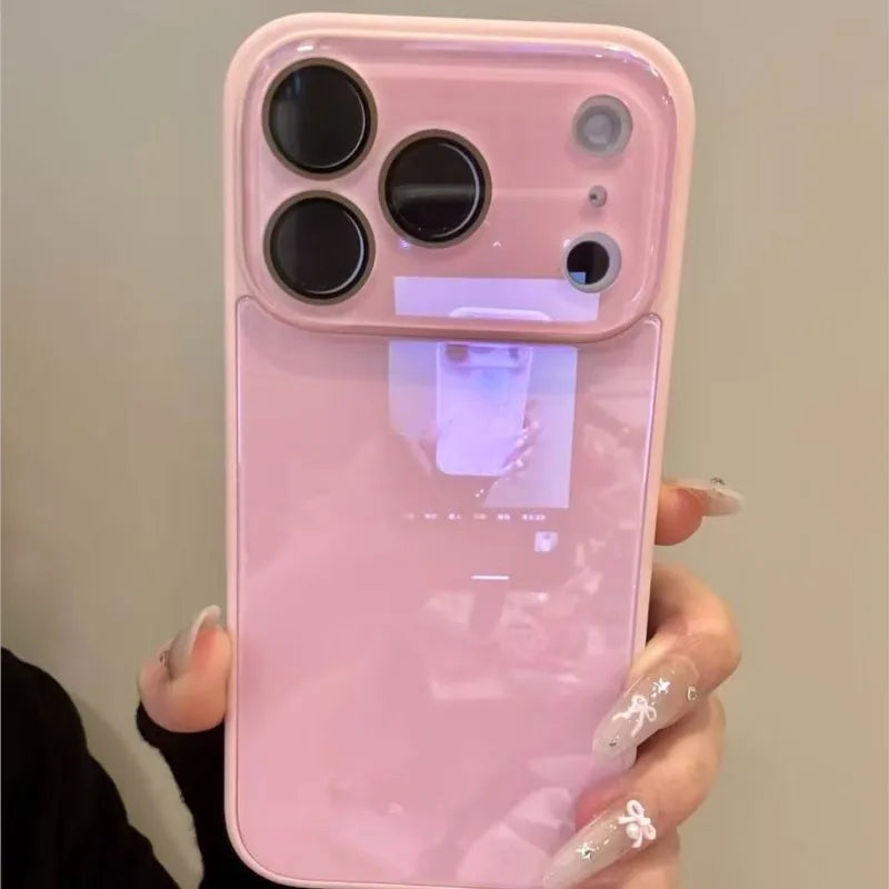 Funda protectora de cámara de vidrio templado de Color caramelo de lujo para iPhone 17 16 15 14 13 12 Pro Max cubierta trasera dura de parachoques a prueba de golpes