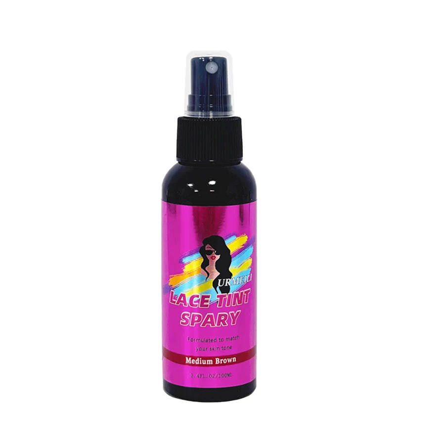 100ML impermeable tinte de encaje Spray corrector Mousse fusión para pelucas cierre de encaje peluquín frontal Control de bordes maquillaje para el cabello