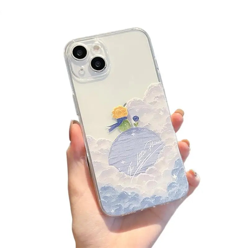 Funda de teléfono de TPU del Principito para iPhone 15 Pro max 14 16 13 12 Mini 11 XS XS 7 8 Plus carcasa protectora de pantalla a prueba de golpes