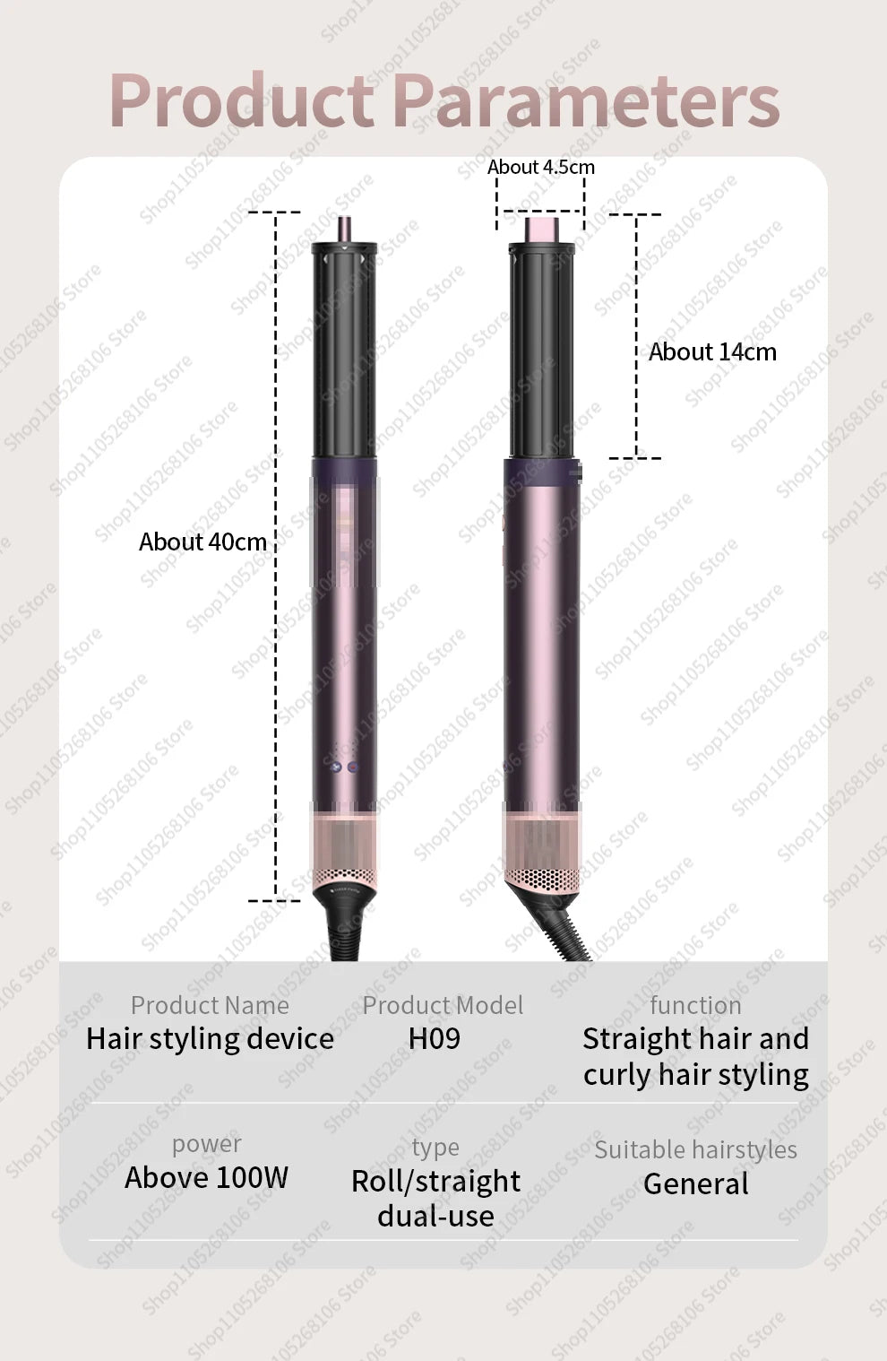 Secador de Pelo de Alta Velocidad 6 en 1, 150000 RPM, Secador Iónico con Difusor, Secado Rápido para Cabello Grueso y Rizado, Regalo para Mujeres