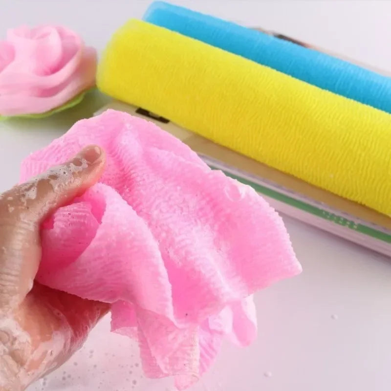 Paño exfoliante de belleza para la piel, toalla japonesa para el baño, Toalla de baño de nailon, toalla para pulir la piel, herramienta para depurar la espalda y el cuerpo