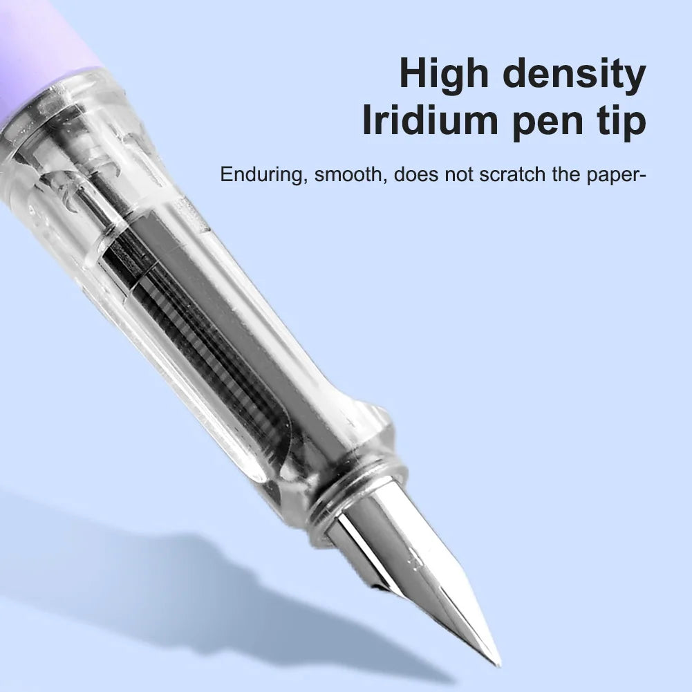 Pluma estilográfica gradiente, plumas estilográficas recargables, escritura suavizante, práctica de caligrafía, papelería, suministros escolares y de oficina, pluma de tinta