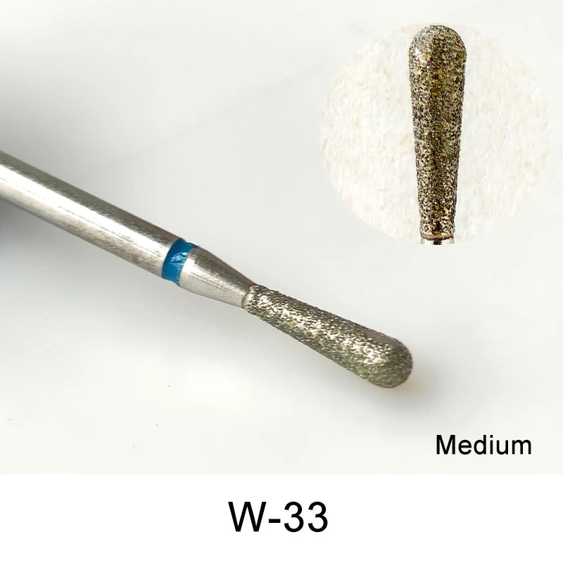 Brocas de cerámica para uñas de diamante, fresa para manicura, limas rotativas para cutículas izquierda y derecha, herramientas de accesorios para uñas DIY