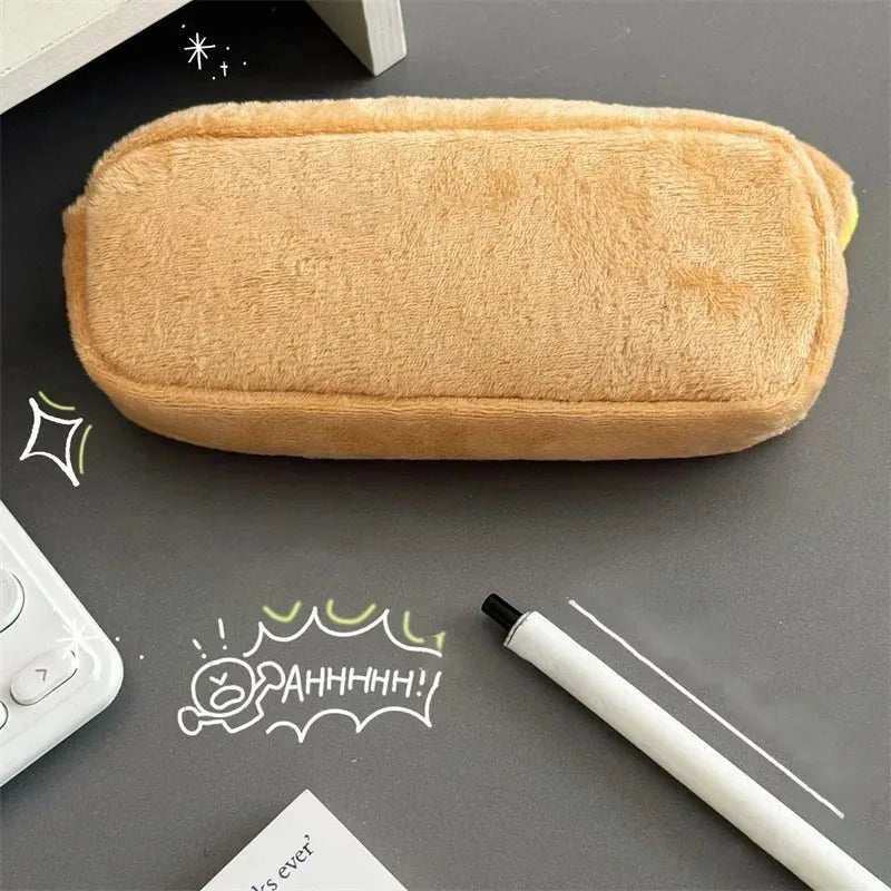 Estuche para lápices Rilakkuma, bolsa de maquillaje de alta estética, caja para lápices de gran capacidad para estudiantes, ligera y fácil de llevar