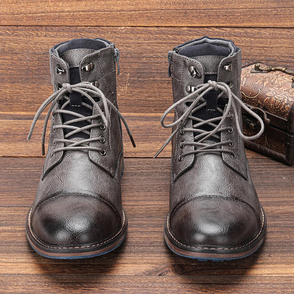 Talla 7-13 Botines para hombre Botas de cuero para hombre Bota de marca para hombre # AL605